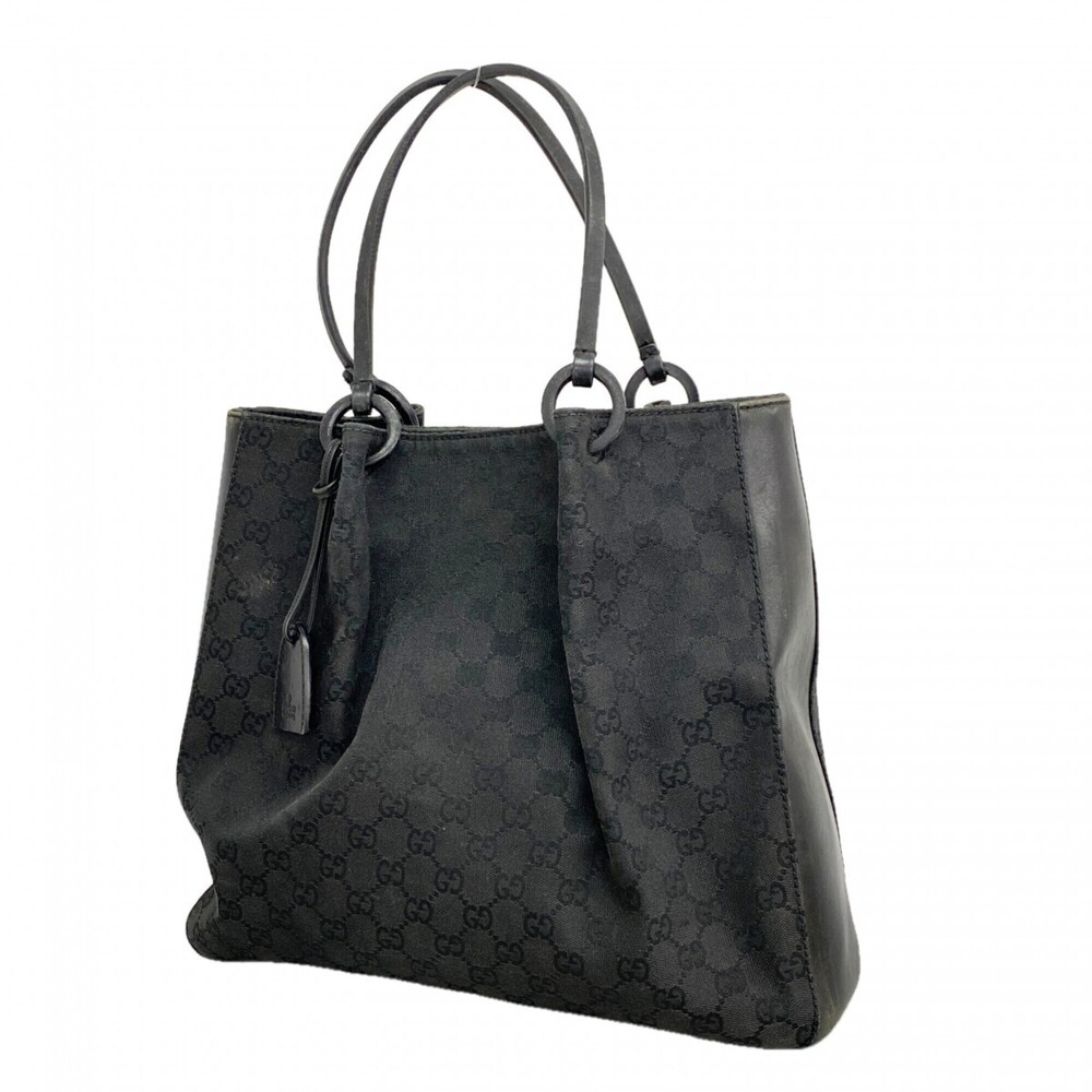 Gucci GG Canvas Tote Bag 101920, Black, Women's